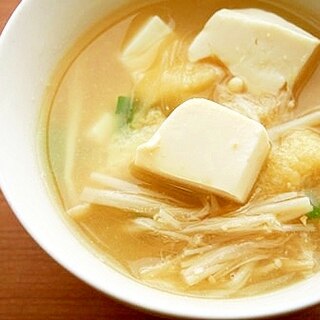 豆腐・えのきの味噌汁♪